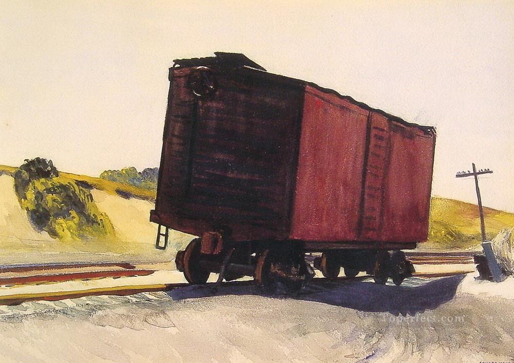 freight car at truro Edward Hopper Oil Paintings